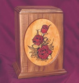 Urn Rose Bouquet, Walnut